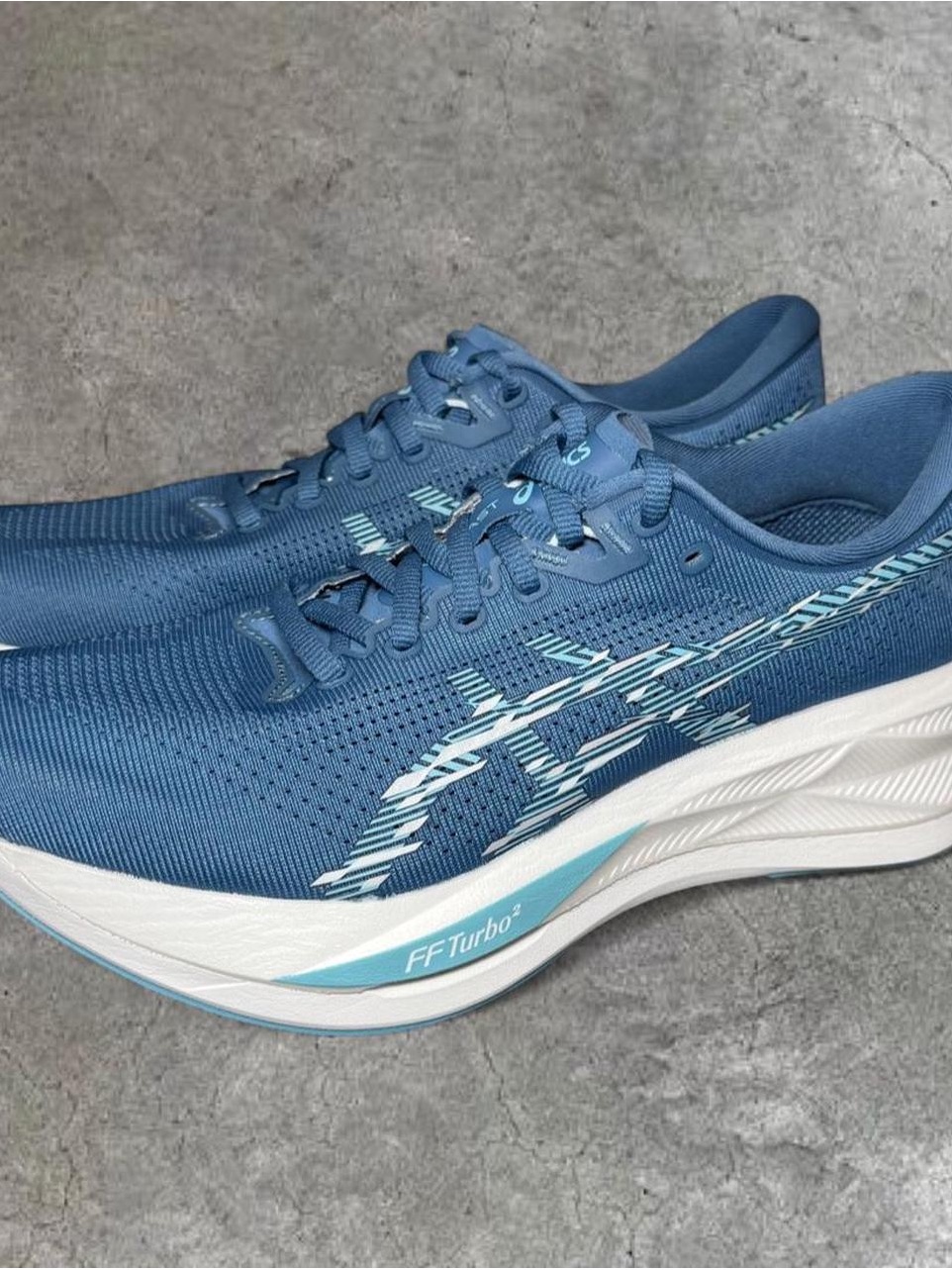 Asics Ff Turbo 2 Blue White Running Sneakers Menâs Size 9.5